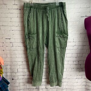 Torrid size 3 distressed green joggers